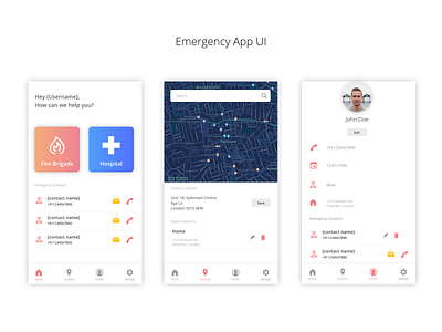 Emergency Services App UI