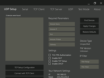 UDP Client Metro UI