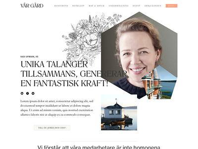 Vår Gård desktop design digitaldesign illustration web web page webdesign