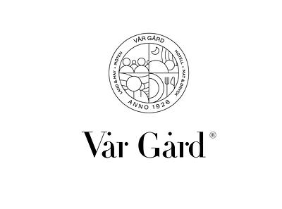 Vår Gård logo design branding illustration logo