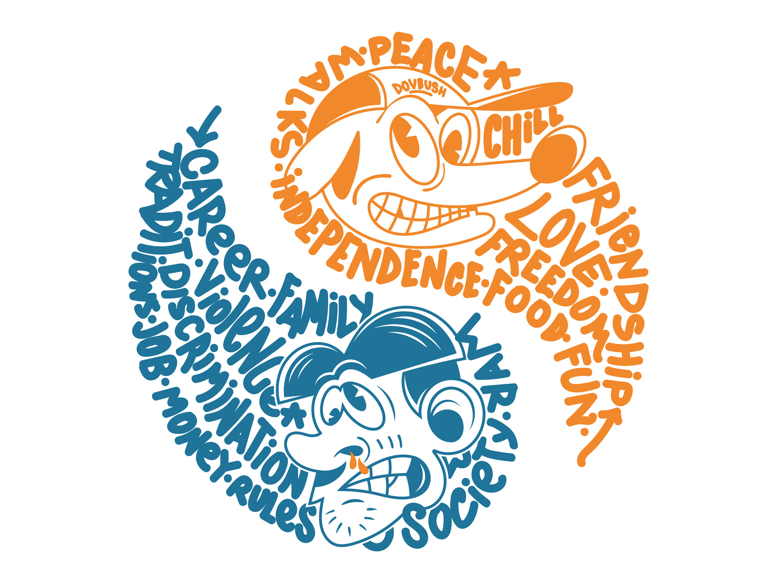 T-shirt print “Life is beautiful” by Oleksii on Dribbble