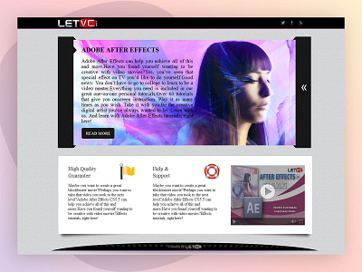 LETVC landing page (After Effects) after effects design frontend landing page old project web web design