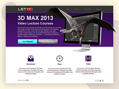 LETVC landing page (3ds Max) 3d 3d max design frontend landing page old project ui web web design