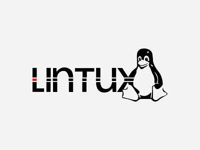 Lintux Logo design graphic design lintux linux logo logo design tux