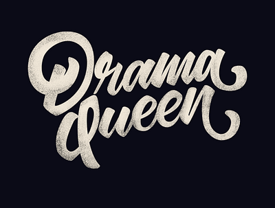 Drama Queen illustration lettering typography vector