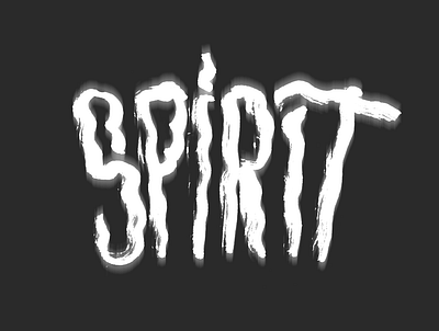 Spirit illustration lettering typography