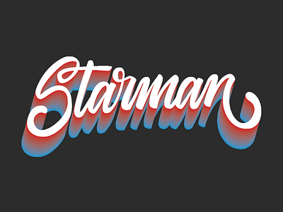 Starman lettering typography
