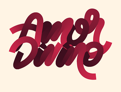 Amor Divino illustration lettering typography