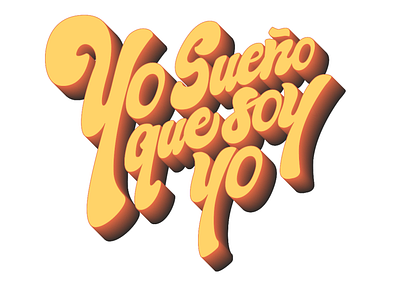Sueño illustration lettering typography