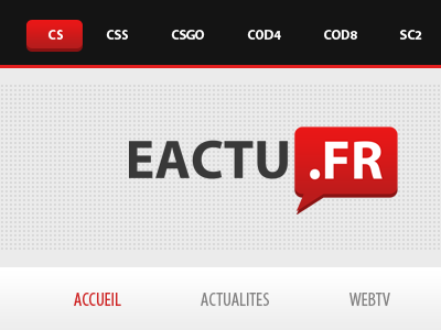 Eactu.fr design esport gaming site web