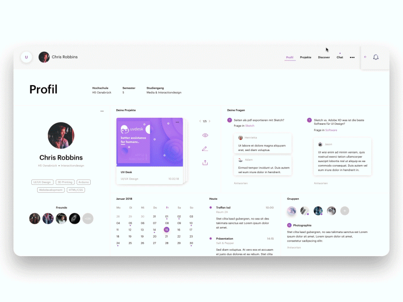 Unite – New Project design interaction layout motion platform ui ux website