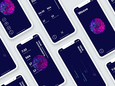 Weave - iPhone X Mockups app design fluent iphone x minimal mockup ui ux