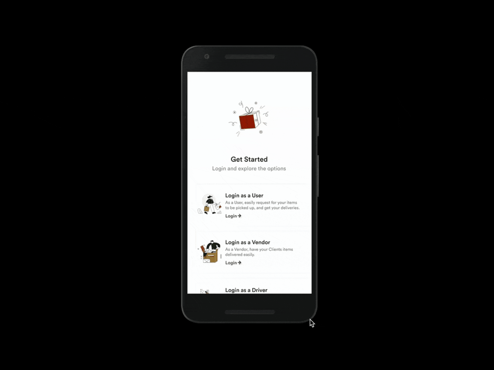 A Delivery App idea from a project