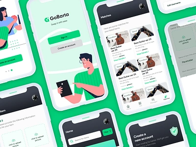 GoBarta Mobile Screen appdesign appui design graphic design illustration logo mobile mobileapp mobiledesign mobileui mobileux typography ui ux vector