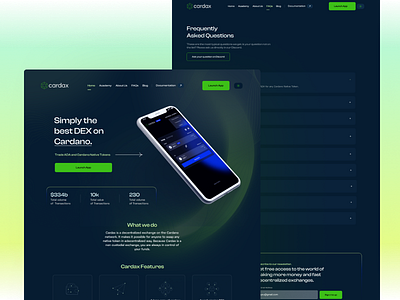 Cardax website design