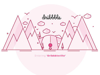Entering Dribbbleville graphics design illustration