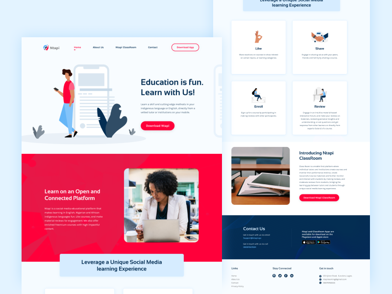 Ntapi Website by Deborah Bashorun on Dribbble