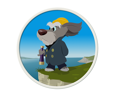 Sea Dog affinity designer cartoon character illustration nautical vector