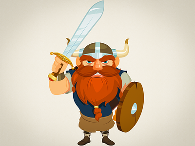 Viking Character affinity designer cartoon character illustration vector