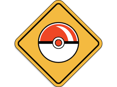 Caution Poke Zone humor. pokemon go sign