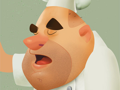 Chef Start character illustration textures