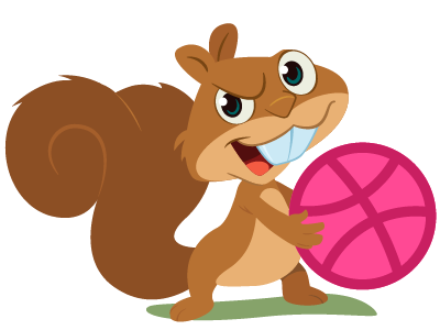 Got Game? cartoon character dribbble squirrel sticker