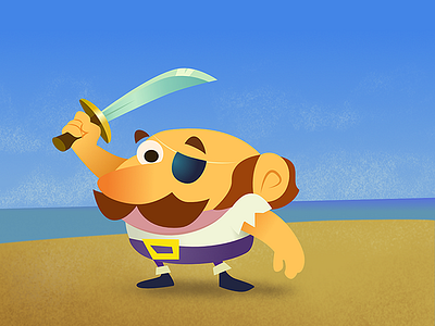 Pirate Character affinity designer cartoon character drawing illustration pirate vector
