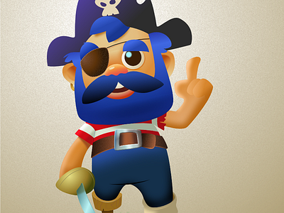 Pirate Work Is Never Done affinity designer cartoon character illustration pirate