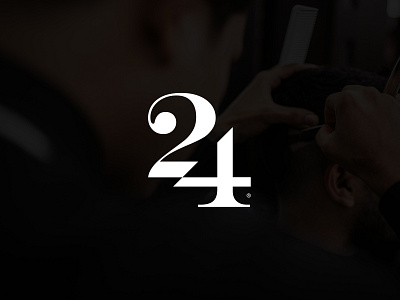 Studio 24 Brand Mark 24 barbers brand design branding design grooming icon logo male mark studio symbol typography vector