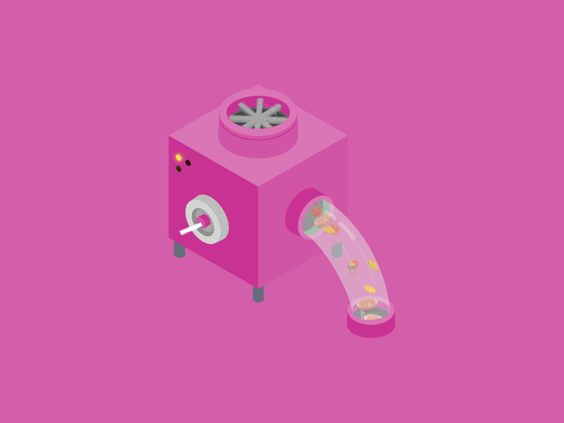 Garnishing Machine animation disruptive food garnishing motion design pink