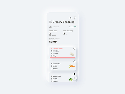 Concept App: Grocery Shopping