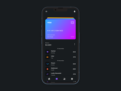 Wallet animation cards interaction interface ios mobile ui ux wallet