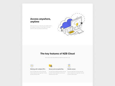 NZB Cloud - Landing page