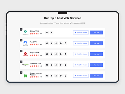 VPN Service - Landing page