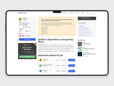 VPN Service - Review page