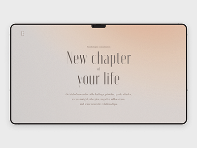 Psychologist website interaction landing psychology ui ux