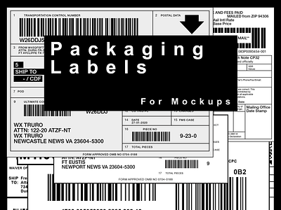 Shipping Labels Free Vector + Web black branding design labels mockups vector