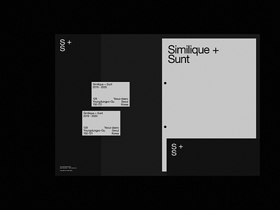 Similique + Sunt Branding black brand branding design logo modern typography