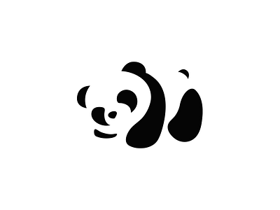 Baby Panda logo logo design negative space panda logo