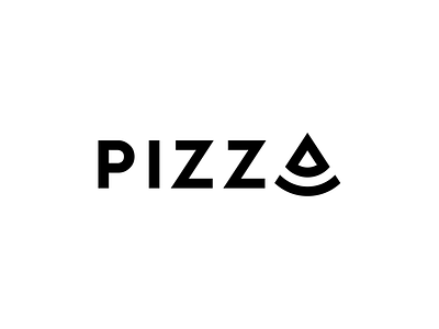 Pizza a concept design logo pizza pizza slice