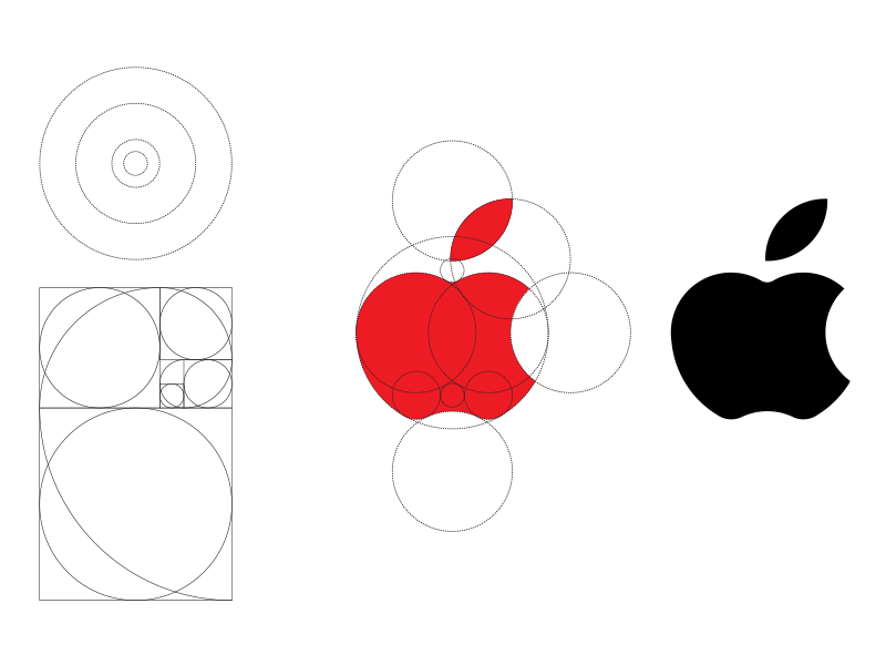 apple logo design fibonacci