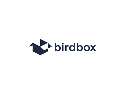 Bird Box abstract bird box logo modern simplistic