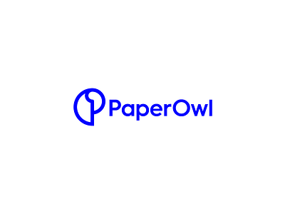 Paper Owl concept logo owl paper