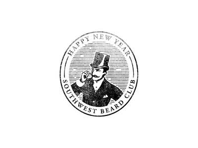 South West Beard Club beard logo moustache vintage