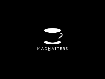 Mad Hatters logo mad hatters negative space room tea