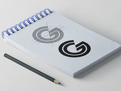 GG monogram g grid logo monogram sketch