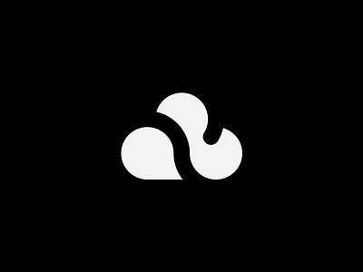 Cloud Logo black cloud logo logomark minimal white