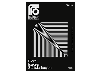 Isaksen Poster logo modern steel typography