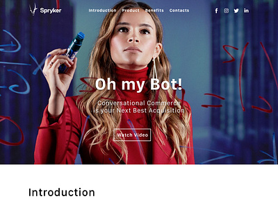 Spryker Landing Page landing page sketch ui ux