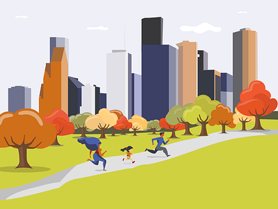 Houston Turkey Trot Illustration